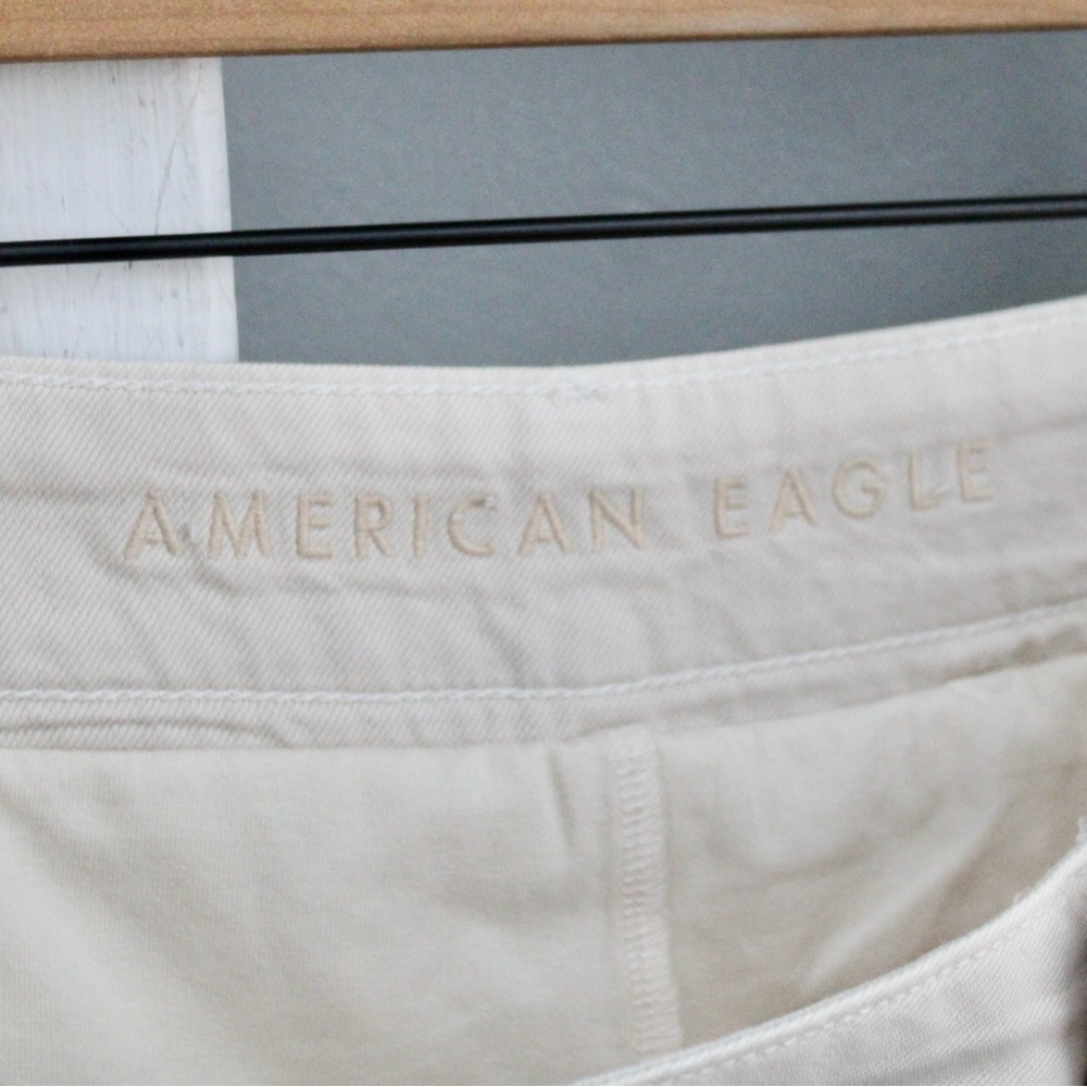 American Eagle Skort Stretch Bubble Mini Mid-Rise Skirt in Cream Beige Size 10 - Picture 6 of 11